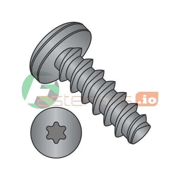 Newport Fasteners Thread Forming Screw, #6 x 1/2 in, Black Oxide 18-8 Stainless Steel Pan Head Torx Drive, 5000 PK 947621 - main